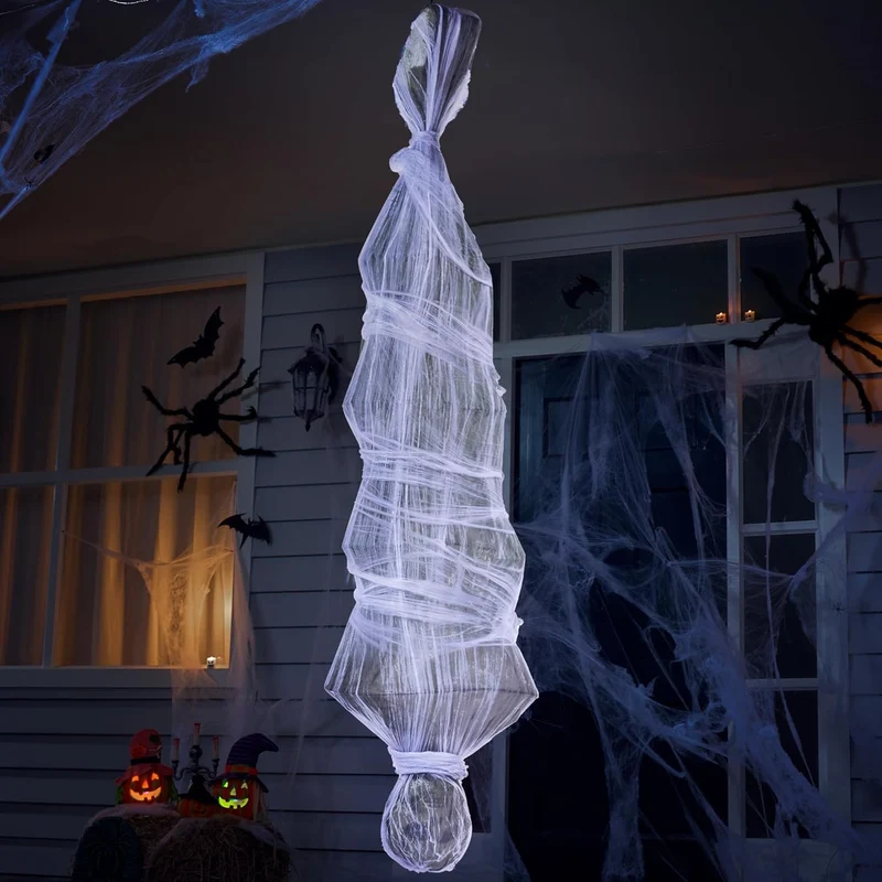 72" Halloween Hanging Cocoon Corpse for Outside Decorations