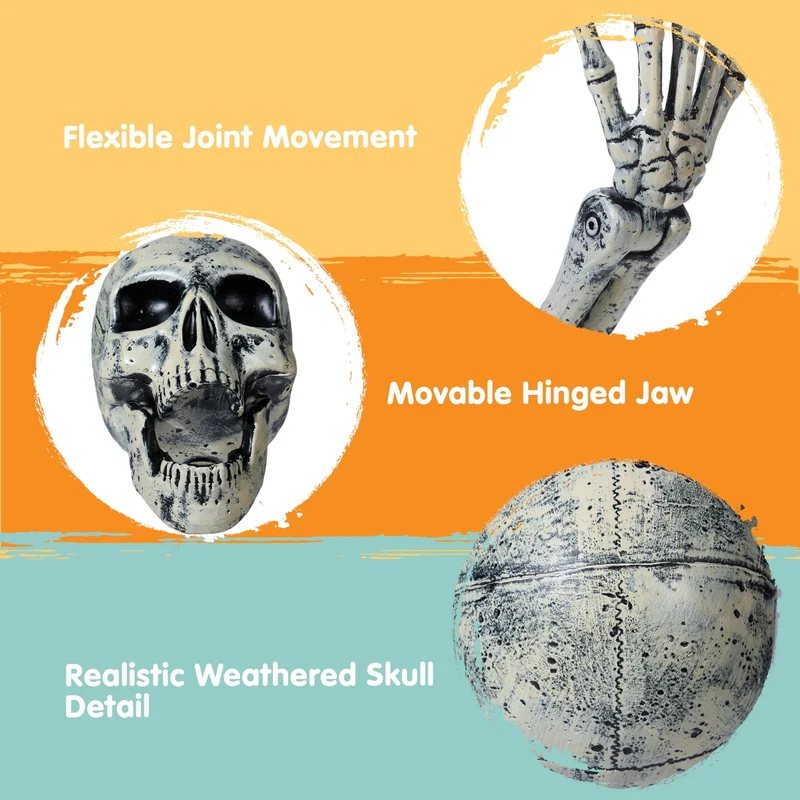 3 Pcs Halloween Skeleton Decorations Outdoor