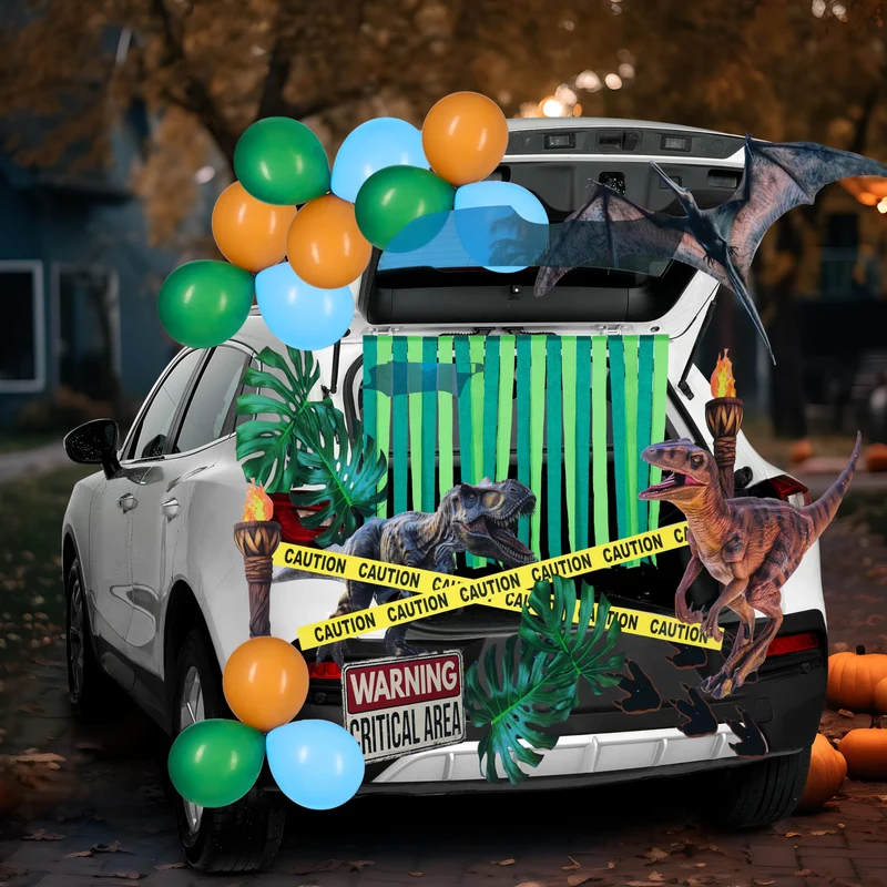 Halloween Dinosaur Park Theme Car Sticker Kit Trunk or Treat Decorations