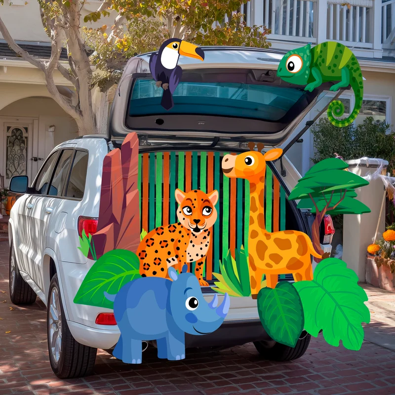 Jungle Theme Halloween Trunk or Treat Decorations Kit