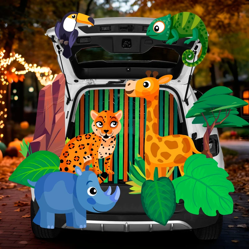 Jungle Theme Halloween Trunk or Treat Decorations Kit