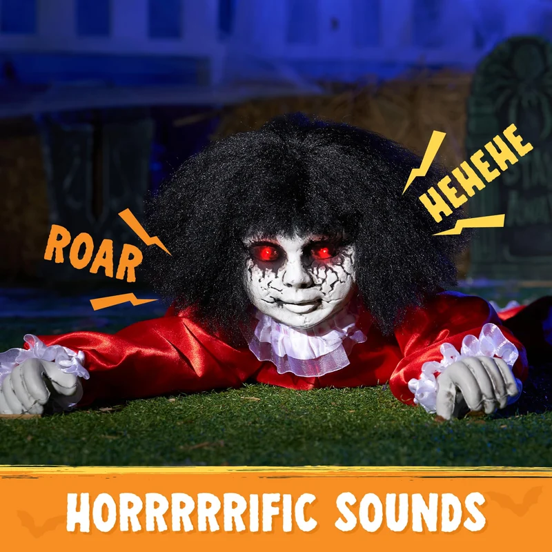 20‘’ Creepy Crawling Baby Doll Halloween Animatronics Decorations