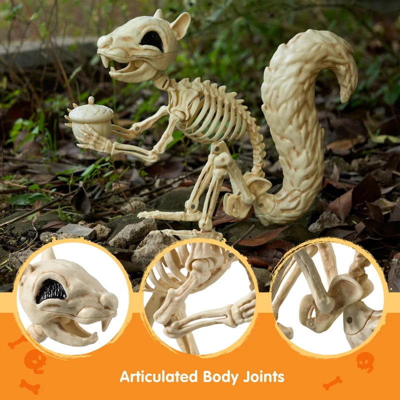 9.1 Inch Squirrel Skeleton Halloween Decoration