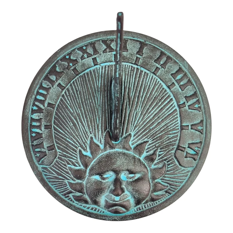 Retro Sonnenuhr Gartendekoration aus Metall