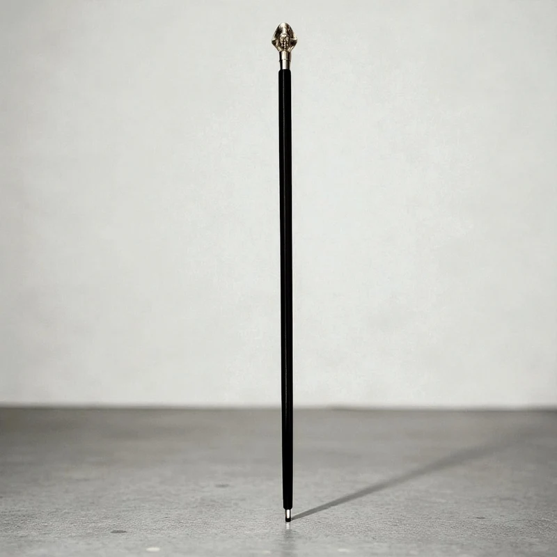 Napoleon Bonaparte Spazierstock aus Holz mit silbernem Griff aus Metall