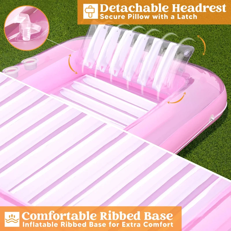 70in x 46in Large Purple Suntan Tub Pool Floats Sun Tan Tub