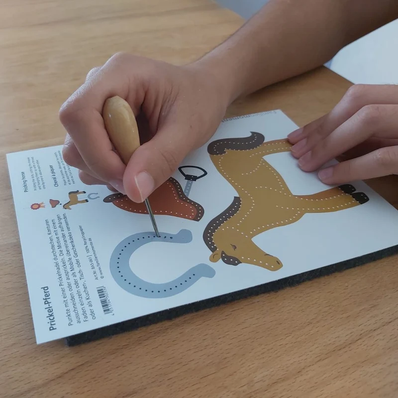 Prickeln für Kinder - Prickelset Pferde & Ponys