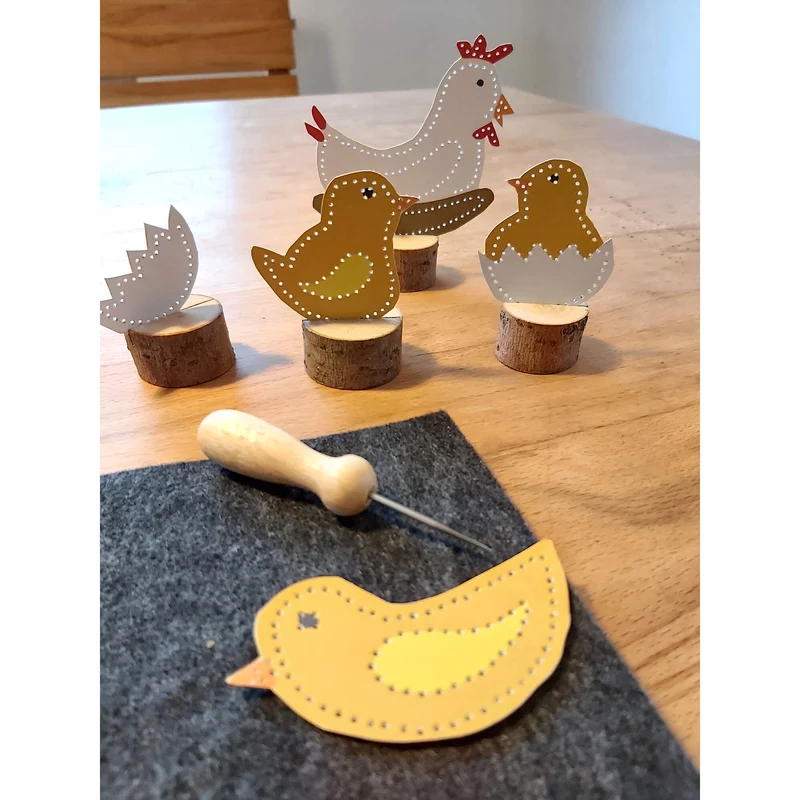 Prickeln für Kinder - Prickelset Wiese & Küken