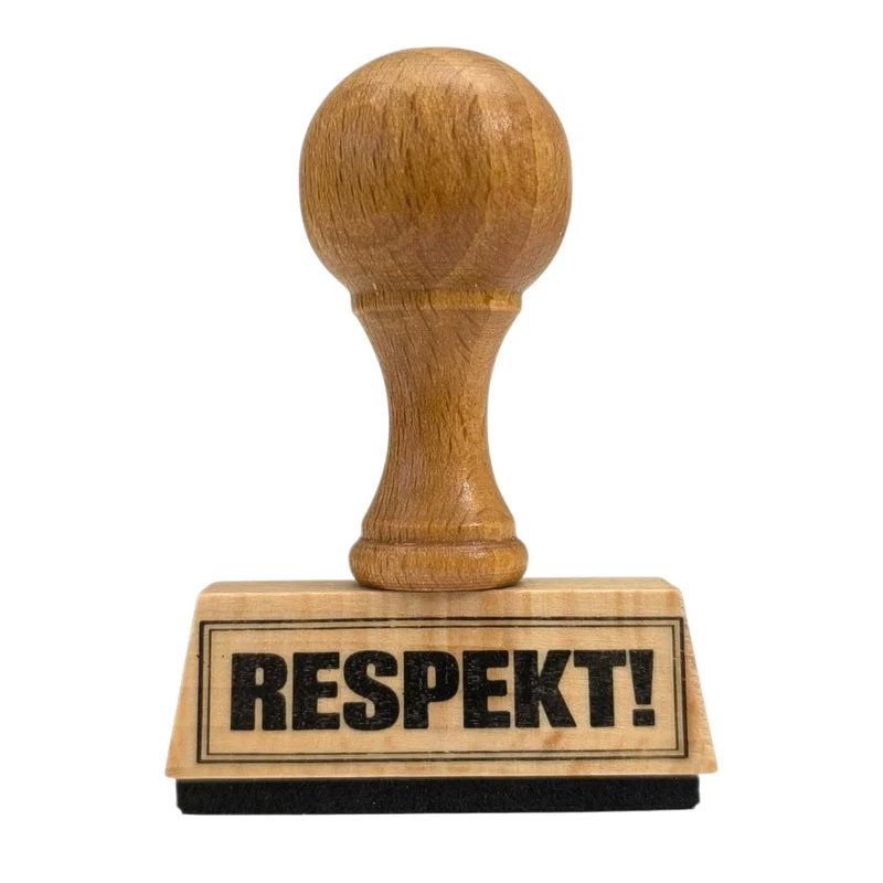 Respekt! Holzstempel