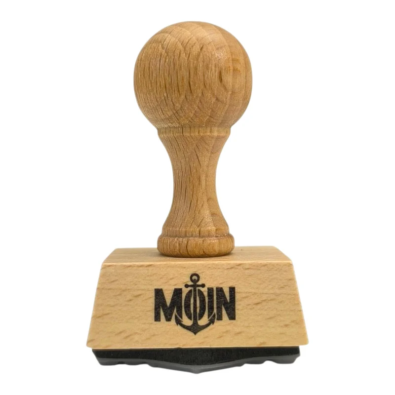 Moin Holzstempel mit Anker