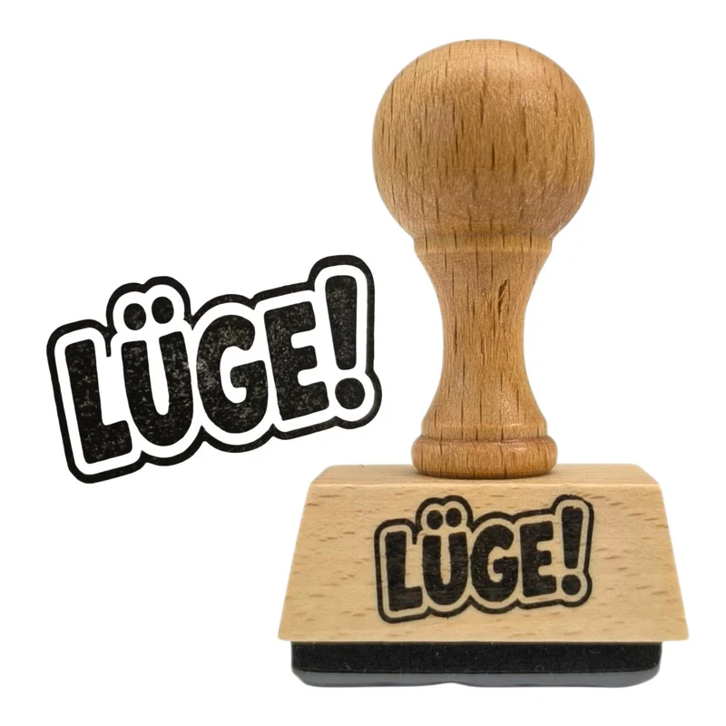 Lüge Holzstempel