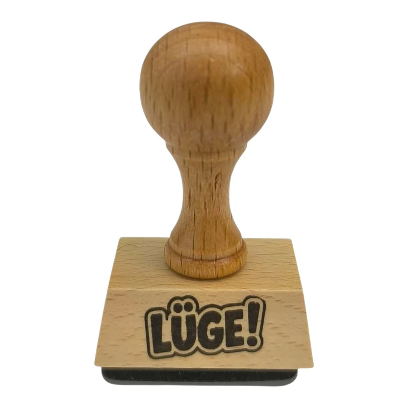 Lüge Holzstempel