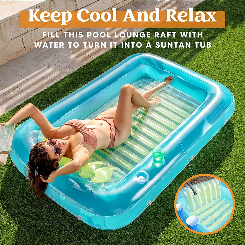 Inflatable Suntan Blue Green