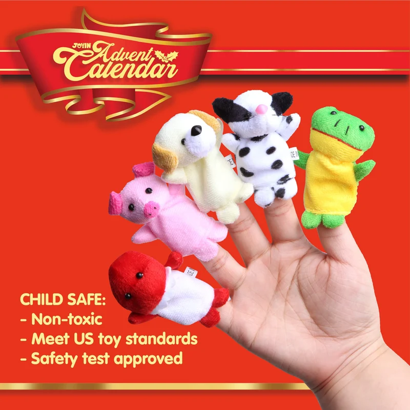 Finger Puppets Advent Calendar, 24 Pcs