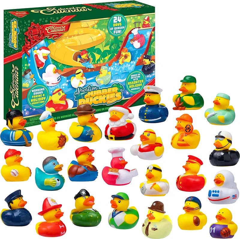 24 Days Advent Calendar Countdown Working Rubber Ducks