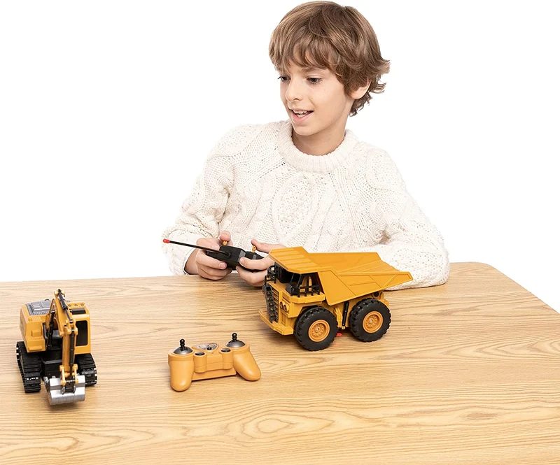 2-in-1 Remote Control Construction Vehicles, 2 Pcs