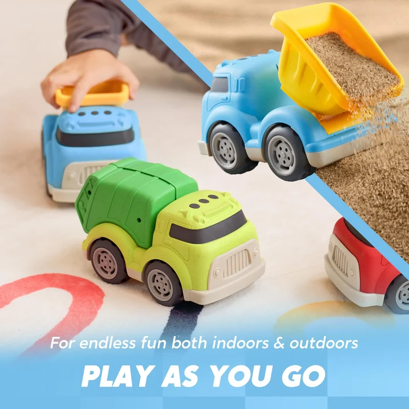 3 Pack Trucks for Toddlers Includes Garbage Truck