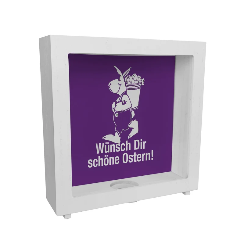 Osterhase Spardose mit Spruch: Wünsch dir schöne Ostern!