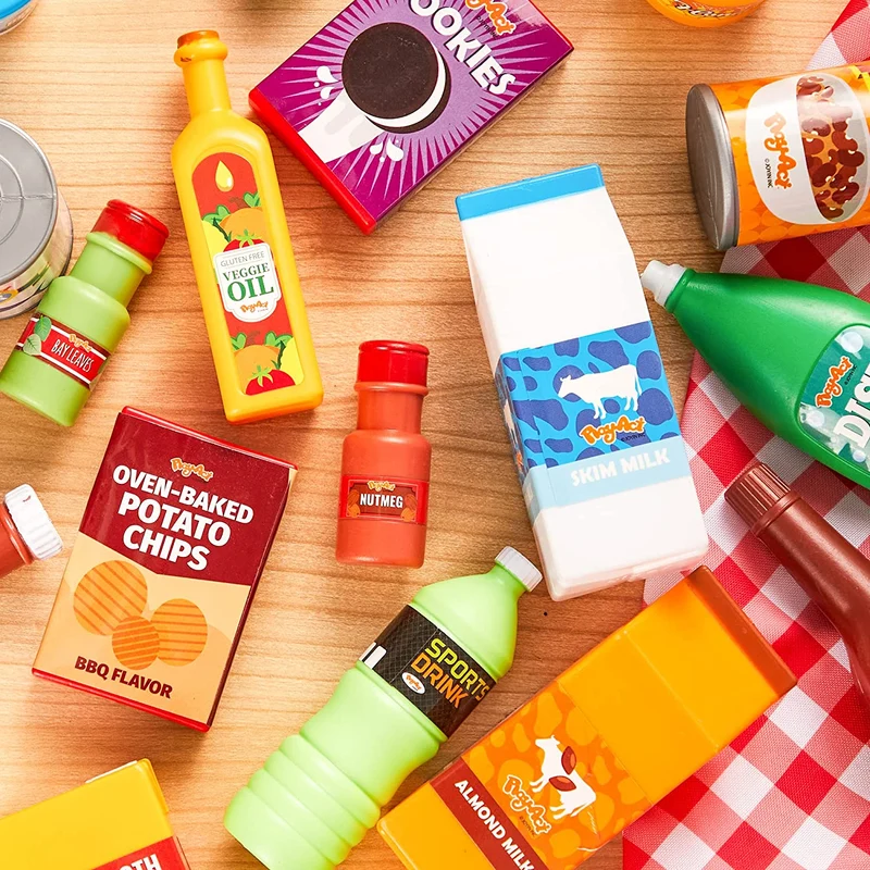 Play Food Grocery Cans, 30 Pcs