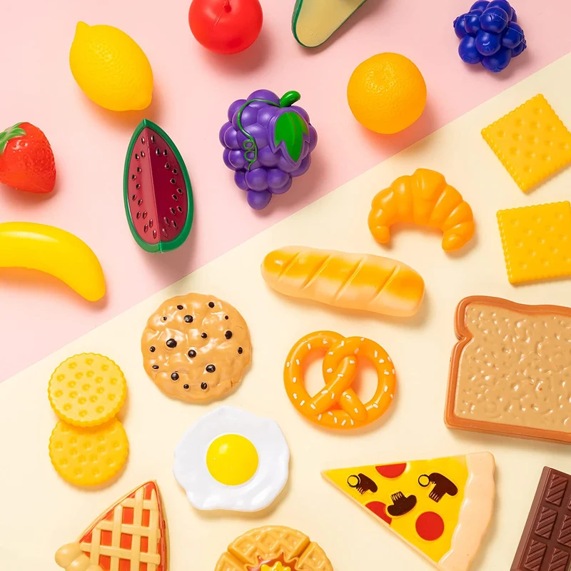 PLAY-ACT Plastic Play Food Toys , 50 Pcs