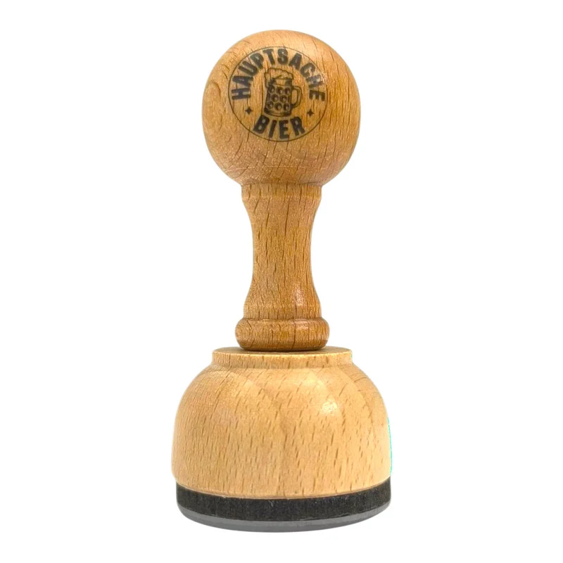 Hauptsache Bier Holzstempel