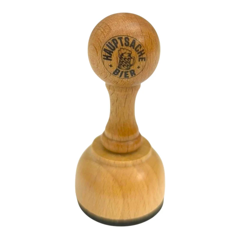 Hauptsache Bier Holzstempel