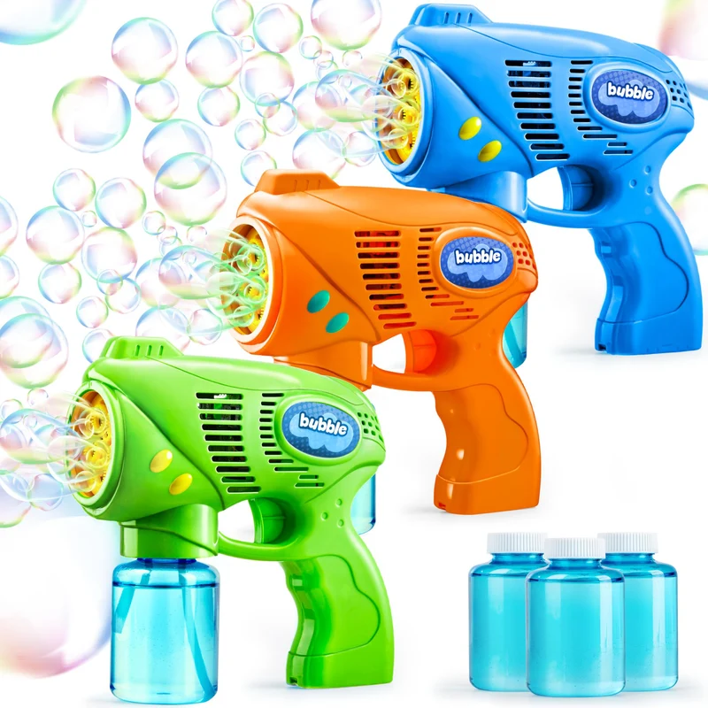 3 Bubble Gun Blasters (Blue Green Orange)