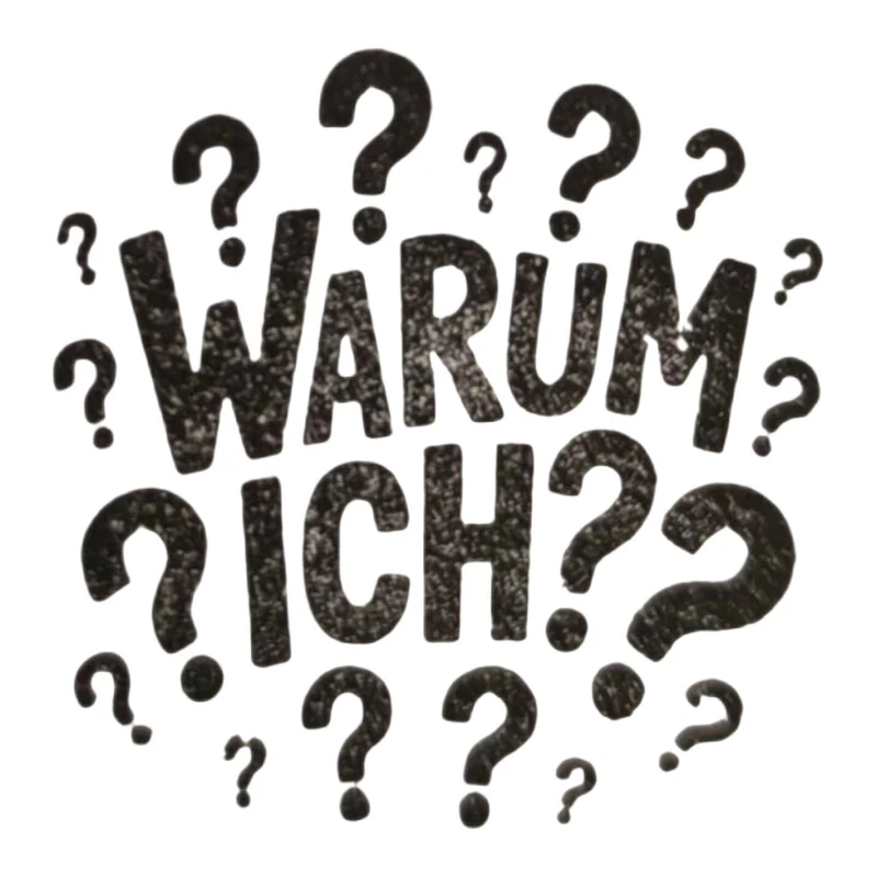 Warum ich? Holzstempel