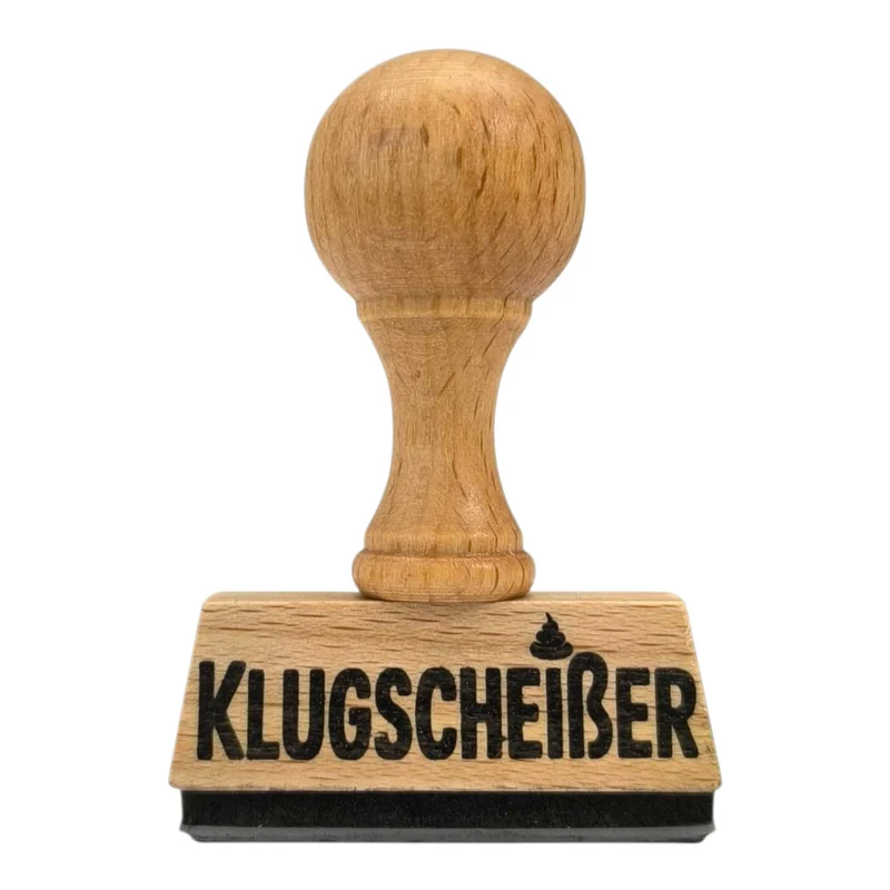 Klugscheißer Holzstempel