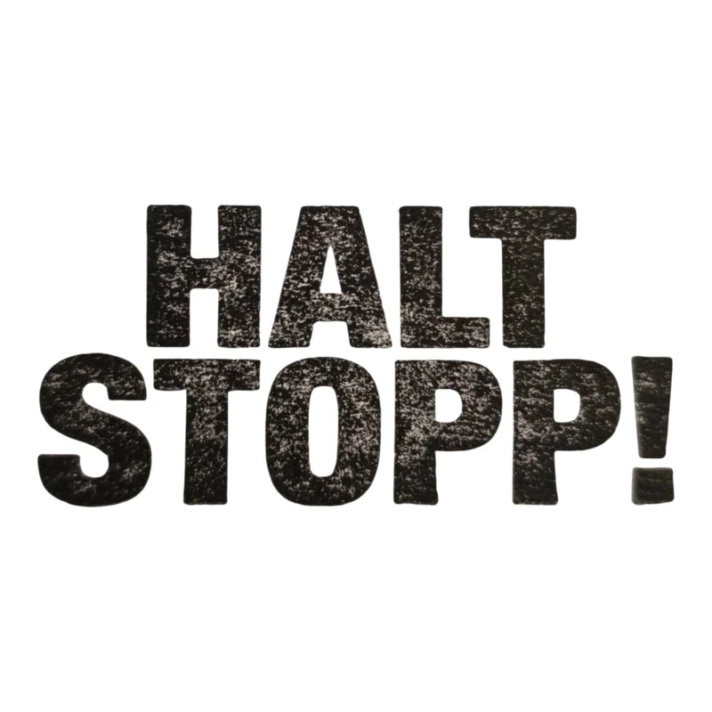 Halt Stopp! Holzstempel