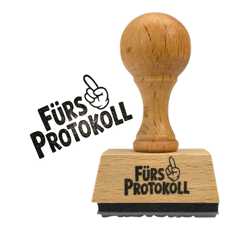 Fürs Protokoll Holzstempel