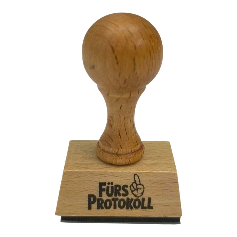 Fürs Protokoll Holzstempel