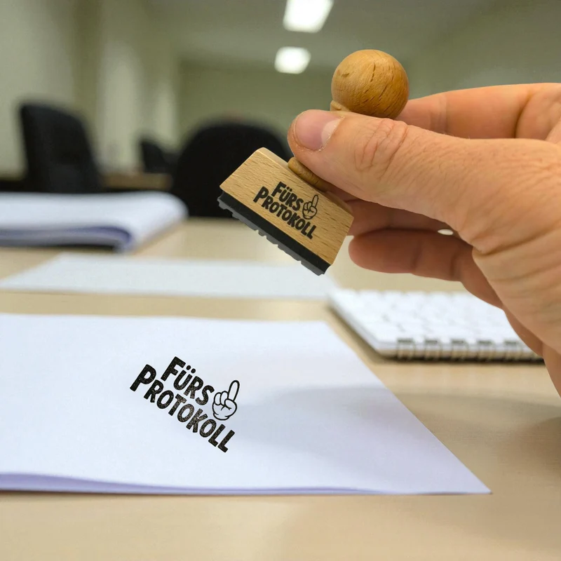 Fürs Protokoll Holzstempel