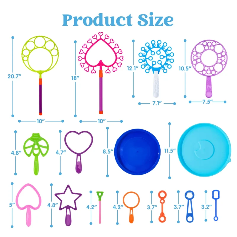 Giant Bubble Wand Toys with Tray Bulk, Large Bubble Maker