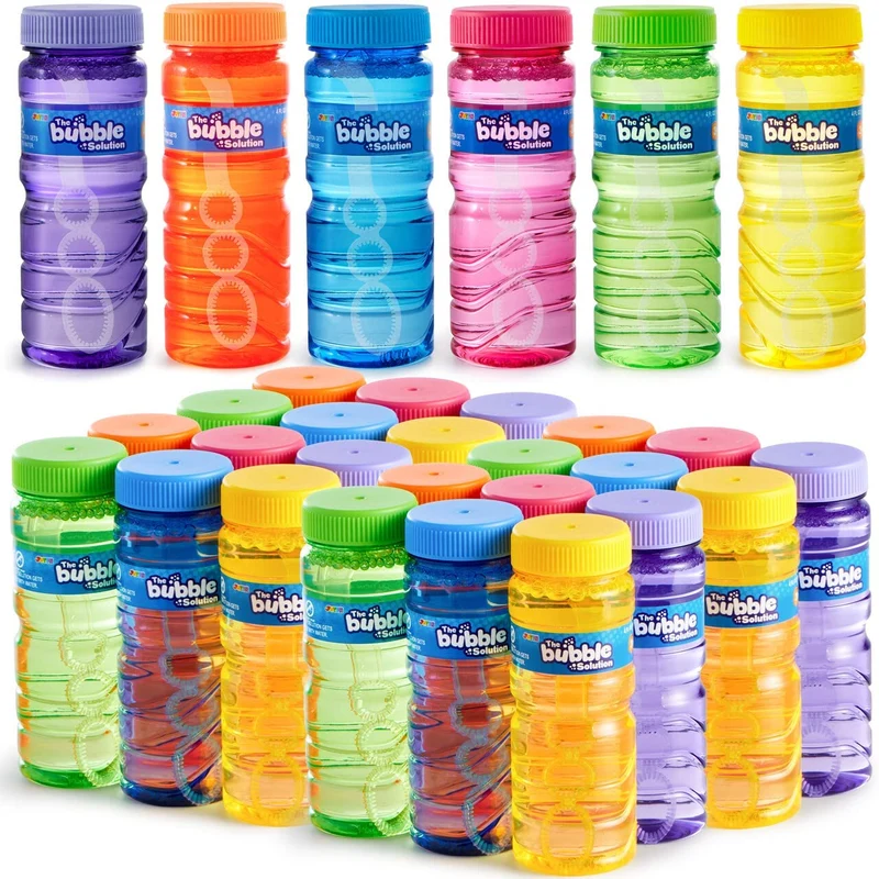 4 oz Bubble Bottles with wand, 24 Pcs