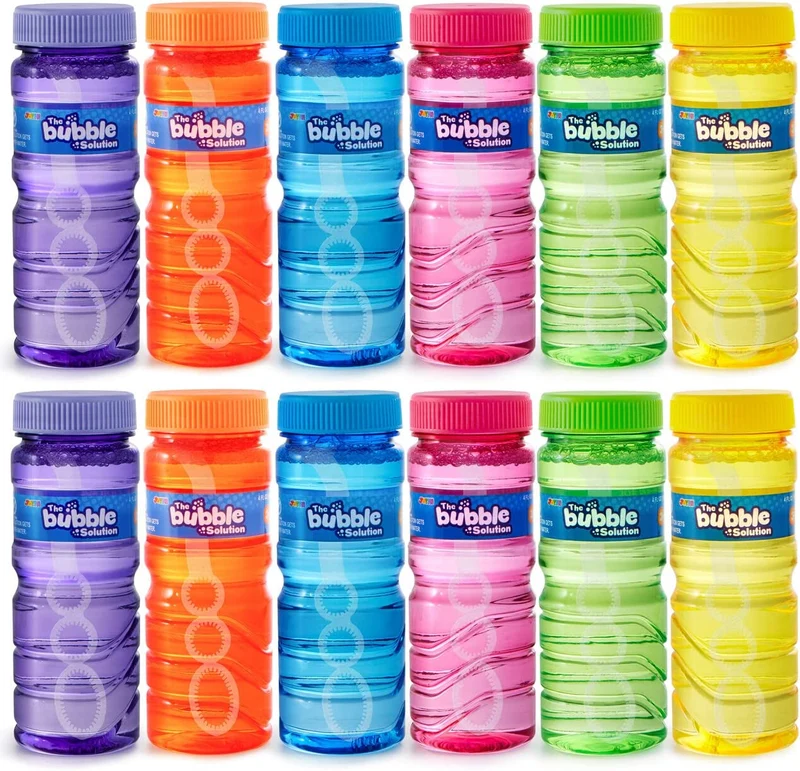 4 oz Bubble Bottles with wand, 24 Pcs