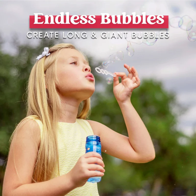 4 oz Bubble Bottles with Wand, 36 Pcs
