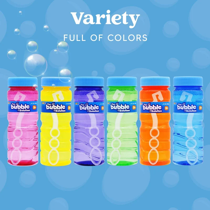 4 oz Bubble Bottles with Wand, 36 Pcs