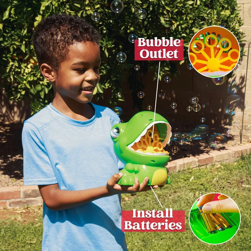 SLOOSH - Green Dinosaur Bubble Machine
