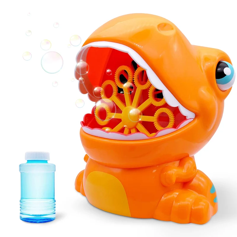 SLOOSH - Orange Dinosaur Bubble Machine
