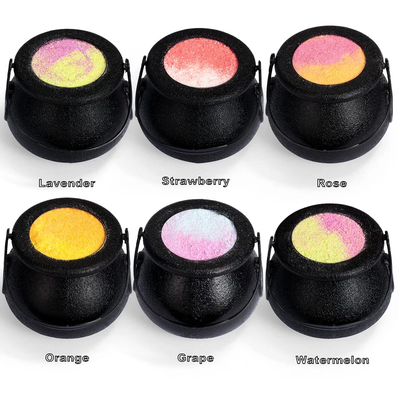 Halloween Witch Cauldron Bath Bomb with Mochi Squishy, 6 Pack