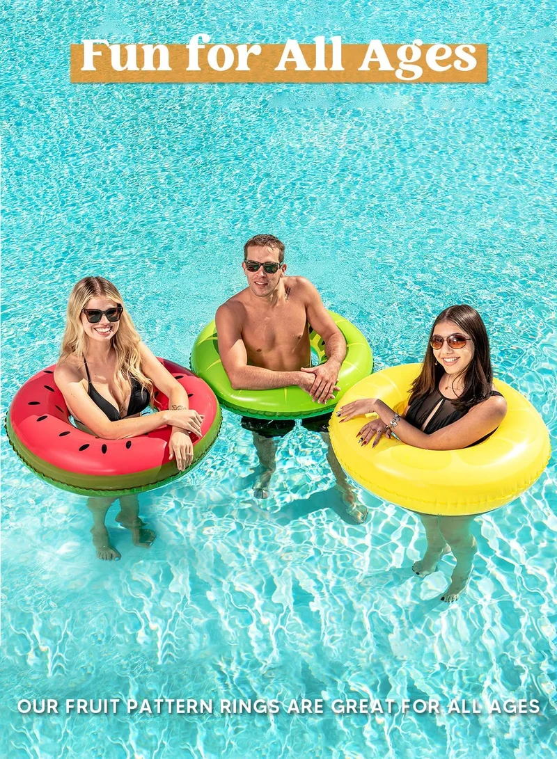 SLOOSH - 32.5in Fruity Swim Rings, 3 Pcs