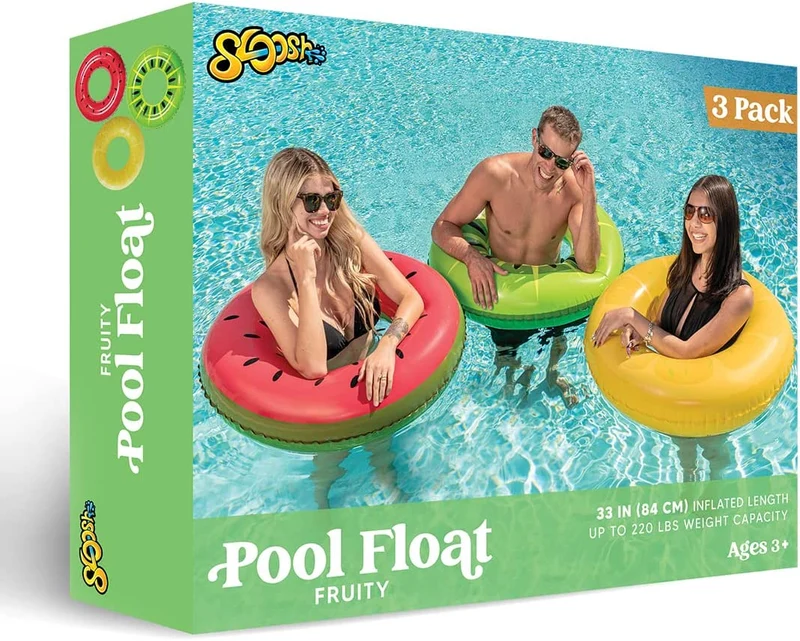 SLOOSH - 32.5in Fruity Swim Rings, 3 Pcs