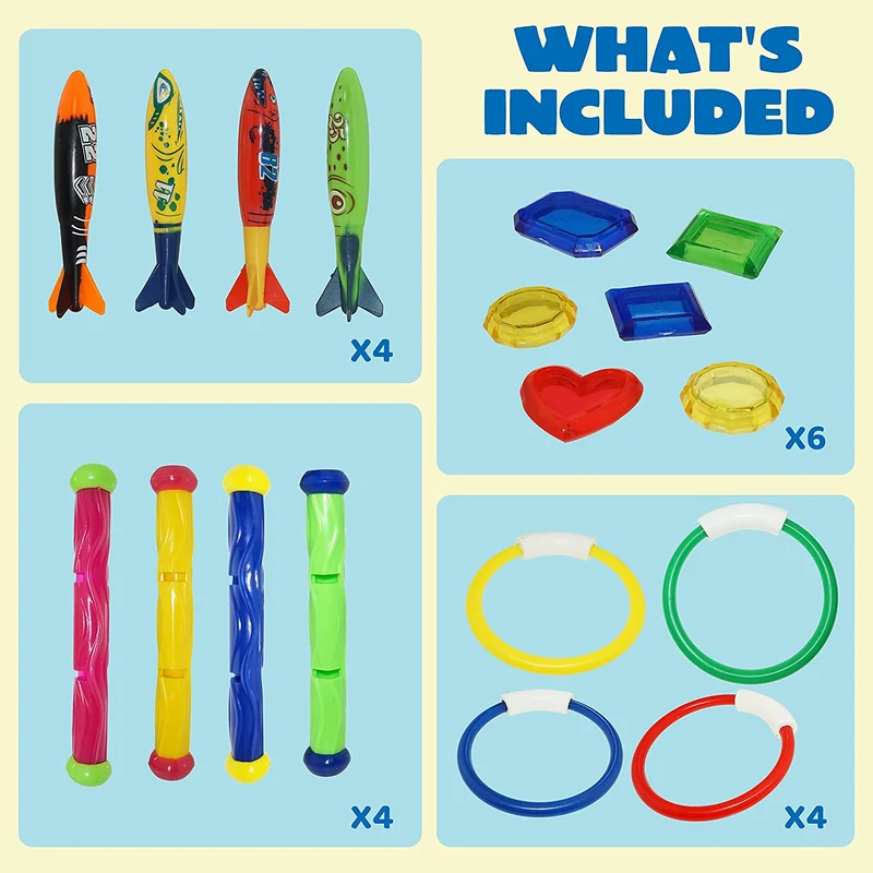 Sloosh - Summer Diving Toys, 18-piece Set