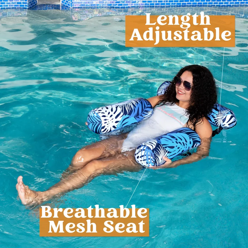 Plant Pattern Inflatable Pool Floats Lounge Chairs for Adult