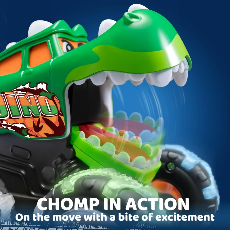 3 Pack Monster Truck Toy - Motion Activated Light Up Cars for Toddlers