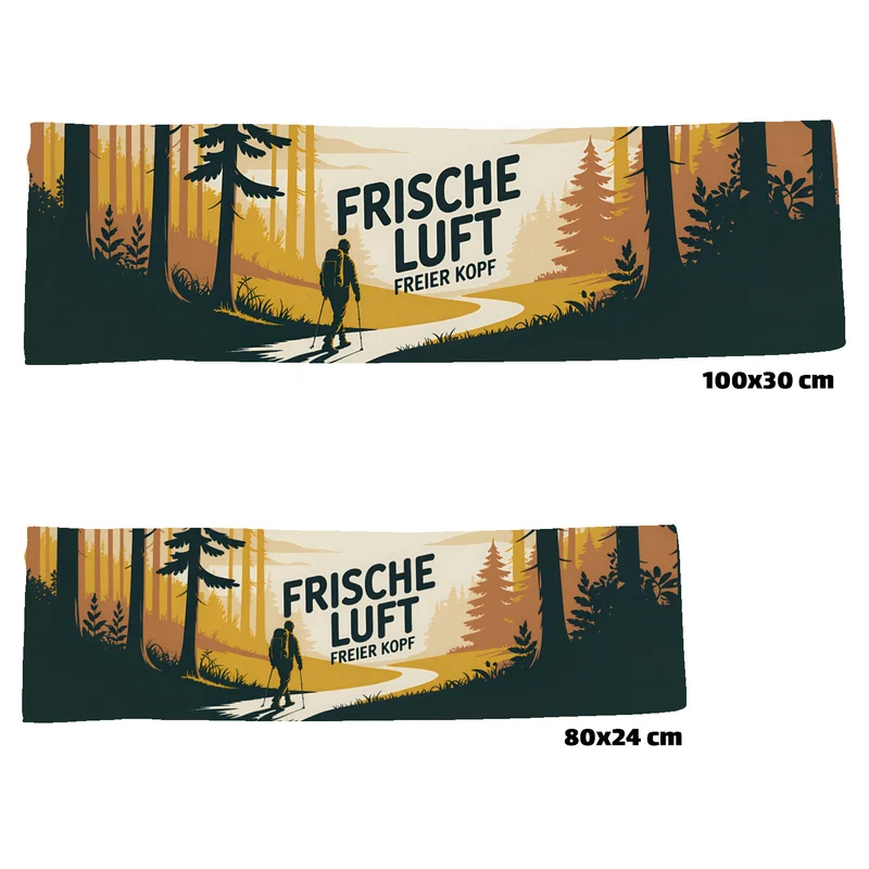 Wanderer auf Waldpfad Eishandtuch - Frische Luft Freier Kopf