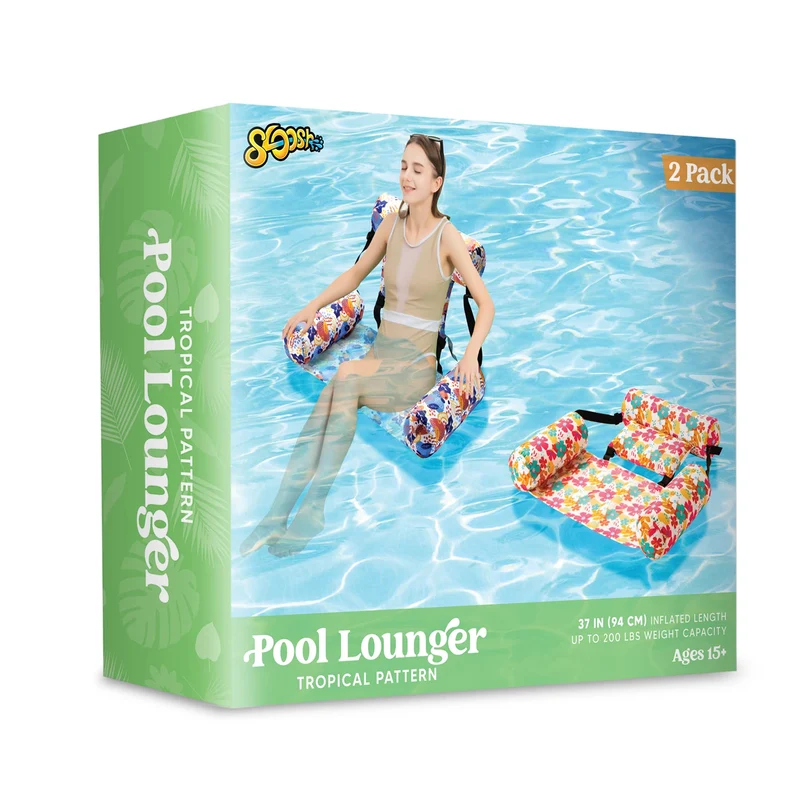 SLOOSH - Flower Pattern Water Floating Chair, 2 Pack
