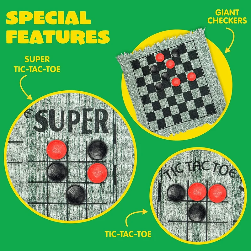 FIELDAY - Giant Checkers and Tic Tac Toe Game