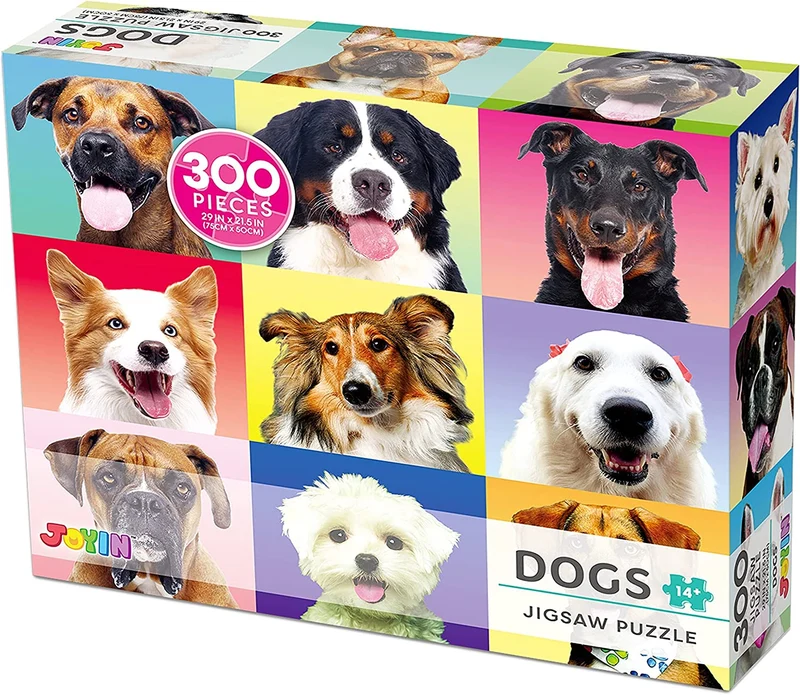 Multicolor Dogs Puzzles, 300 Pcs